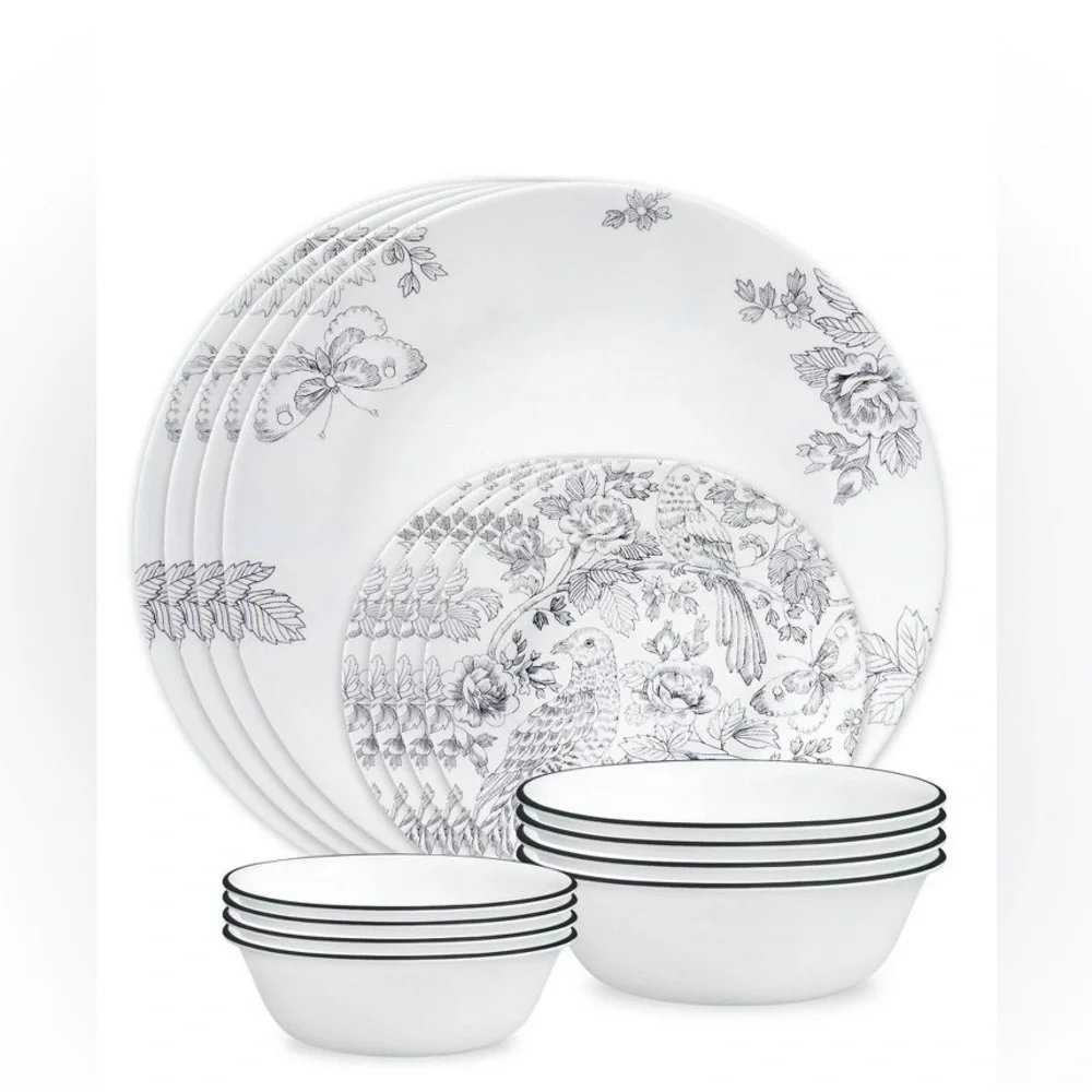 Corelle Francheska Dinnerware Set ✨ 16pc Set | vitrelle glass
